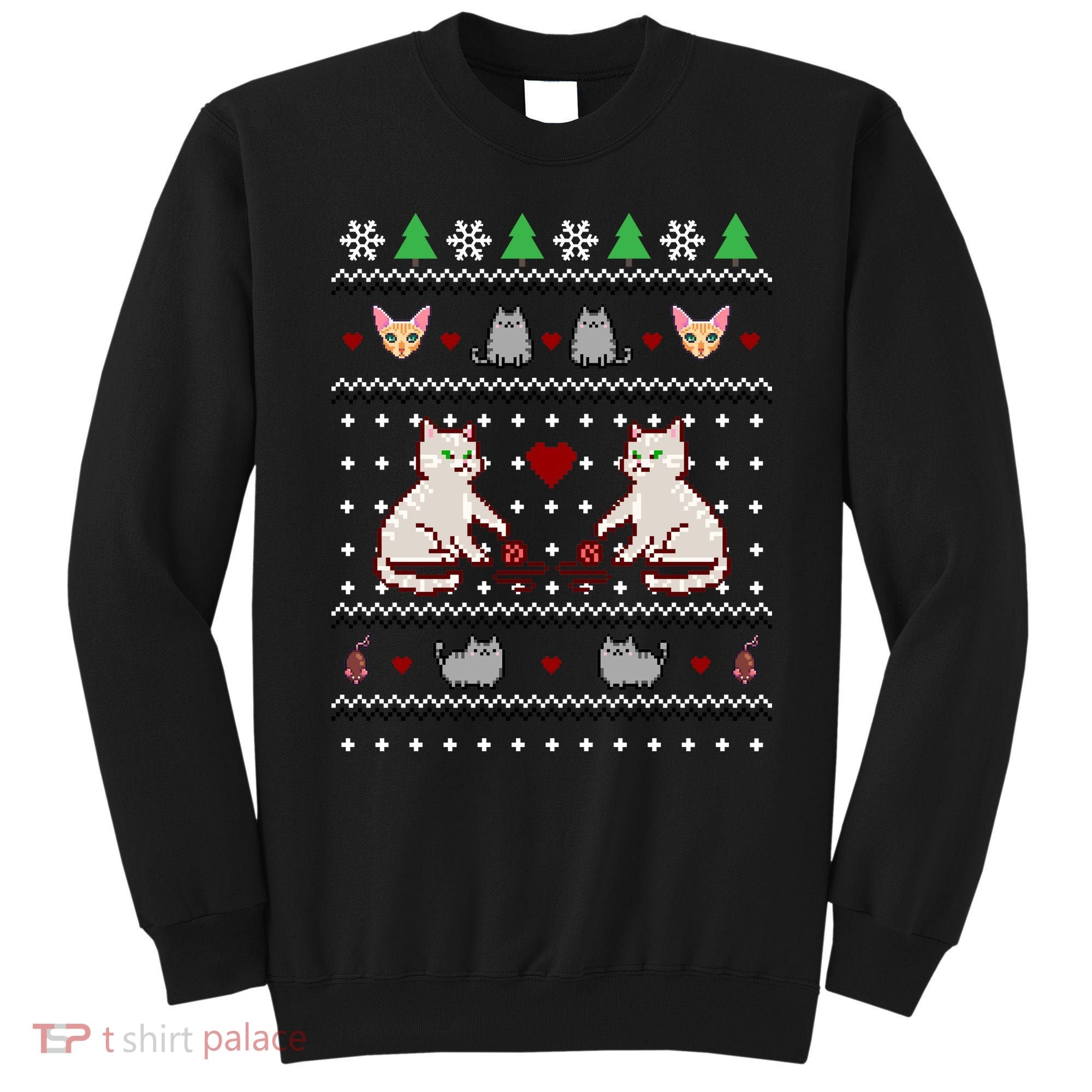 Cat Lover Ugly Christmas Sweatshirt