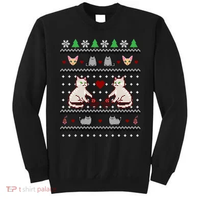 Cat Lover Ugly Christmas Sweatshirt