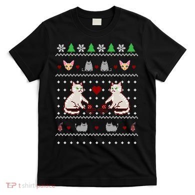 Cat Lover Ugly Christmas T-Shirt