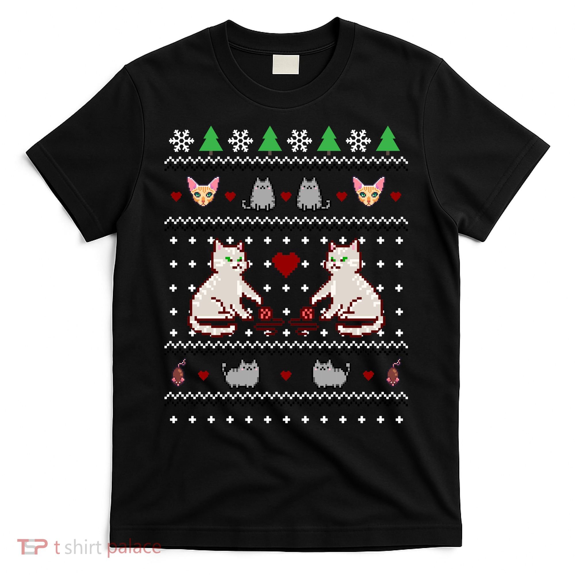 Cat Lover Ugly Christmas T-Shirt