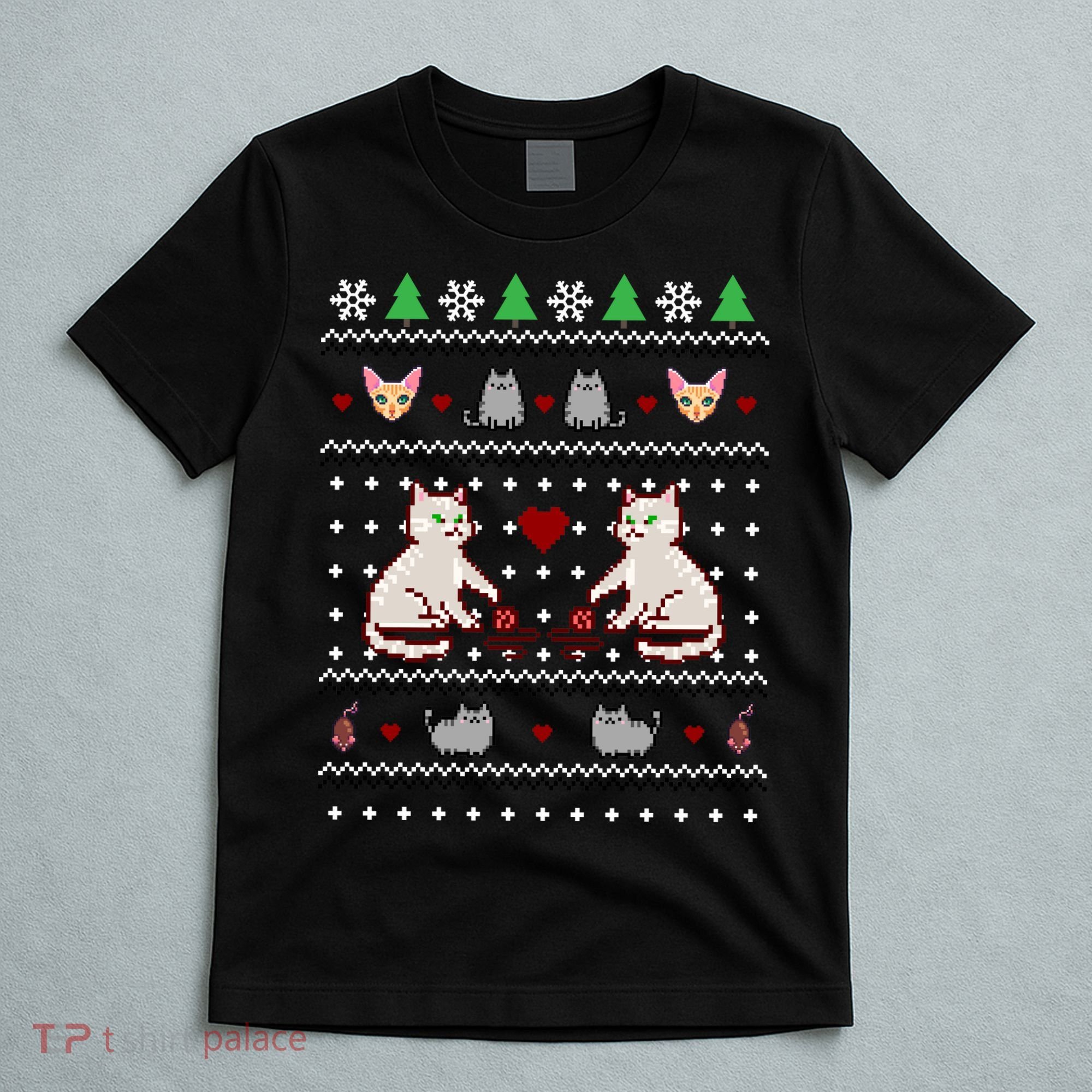 Cat Lover Ugly Christmas T-Shirt