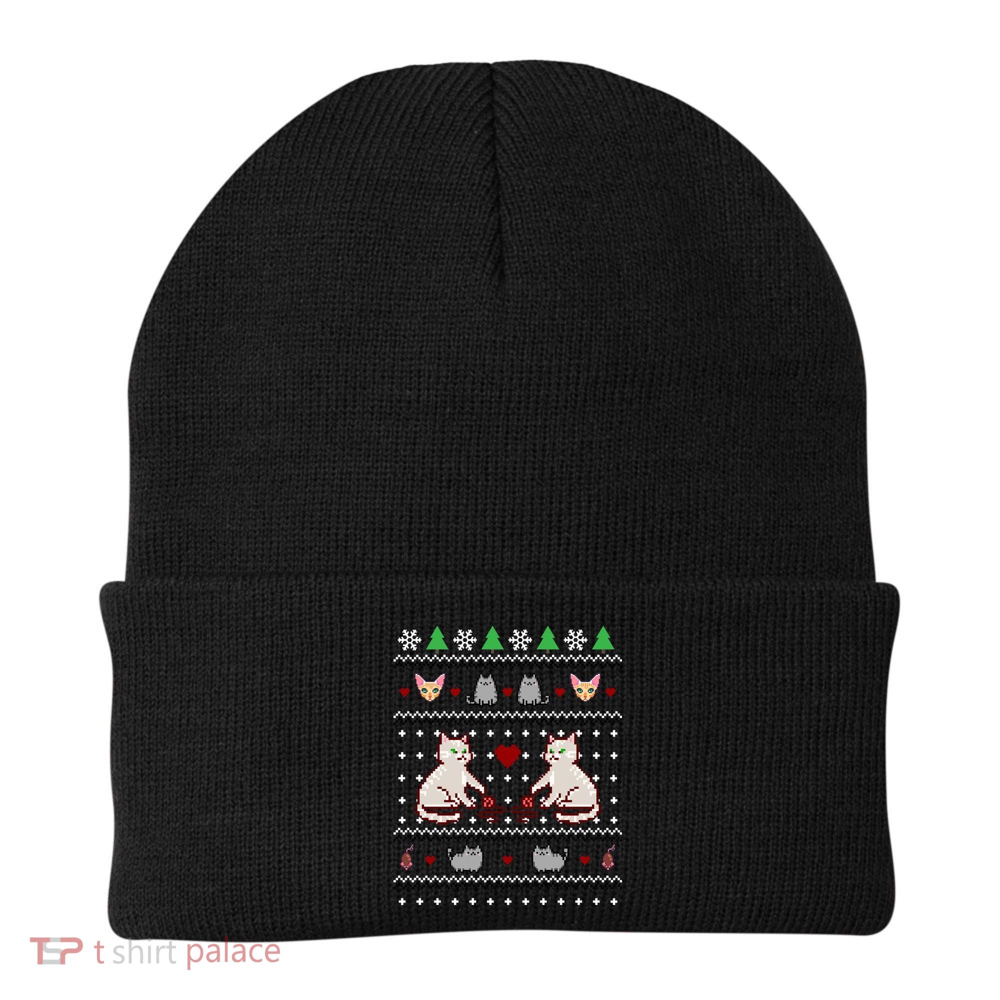 Cat Lover Ugly Christmas Beanie