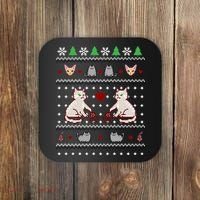 Cat Lover Ugly Christmas Coaster thumb 0