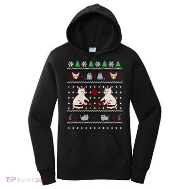 Cat Lover Ugly Christmas Women's Hoodie