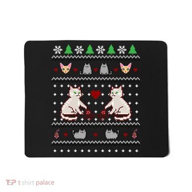 Cat Lover Ugly Christmas Mousepad