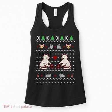 Cat Lover Ugly Christmas Women's Tank Top