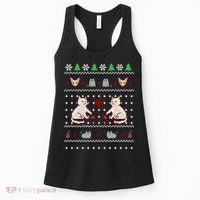 Cat Lover Ugly Christmas Women's Tank Top thumb 0