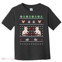 Cat Lover Ugly Christmas Toddler T-Shirt thumb 0