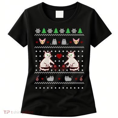 Cat Lover Ugly Christmas Women's T-Shirt