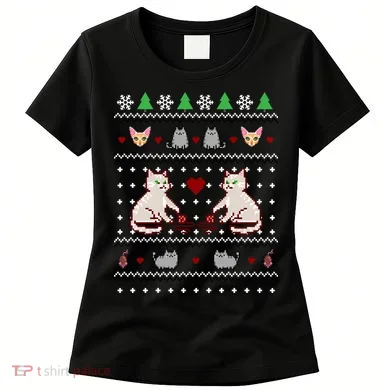 Cat Lover Ugly Christmas Women's T-Shirt