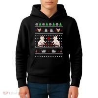 Cat Lover Ugly Christmas Kids Hoodie thumb 4