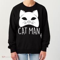 Cat Man Superhero Mask Cat Lover Fan Women's Sweatshirt thumb 0