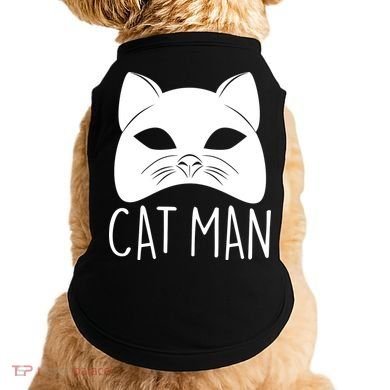 Cat Man Superhero Mask Cat Lover Fan Doggie Tank