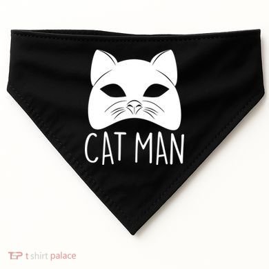 Cat Man Superhero Mask Cat Lover Fan USA-Made Doggie Bandana