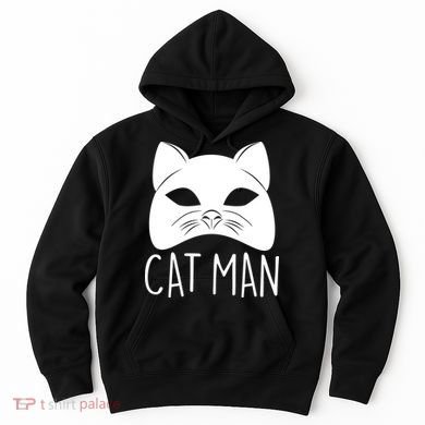 Cat Man Superhero Mask Cat Lover Fan Hoodie