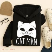 Cat Man Superhero Mask Cat Lover Fan Hoodie thumb 4