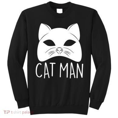 Cat Man Superhero Mask Cat Lover Fan Sweatshirt