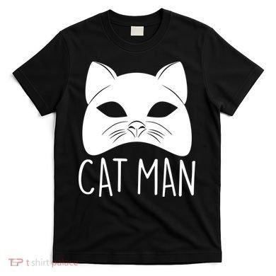 Cat Man Superhero Mask Cat Lover Fan T-Shirt