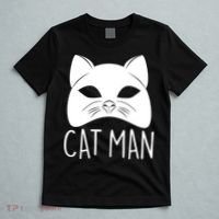 Cat Man Superhero Mask Cat Lover Fan T-Shirt thumb 5