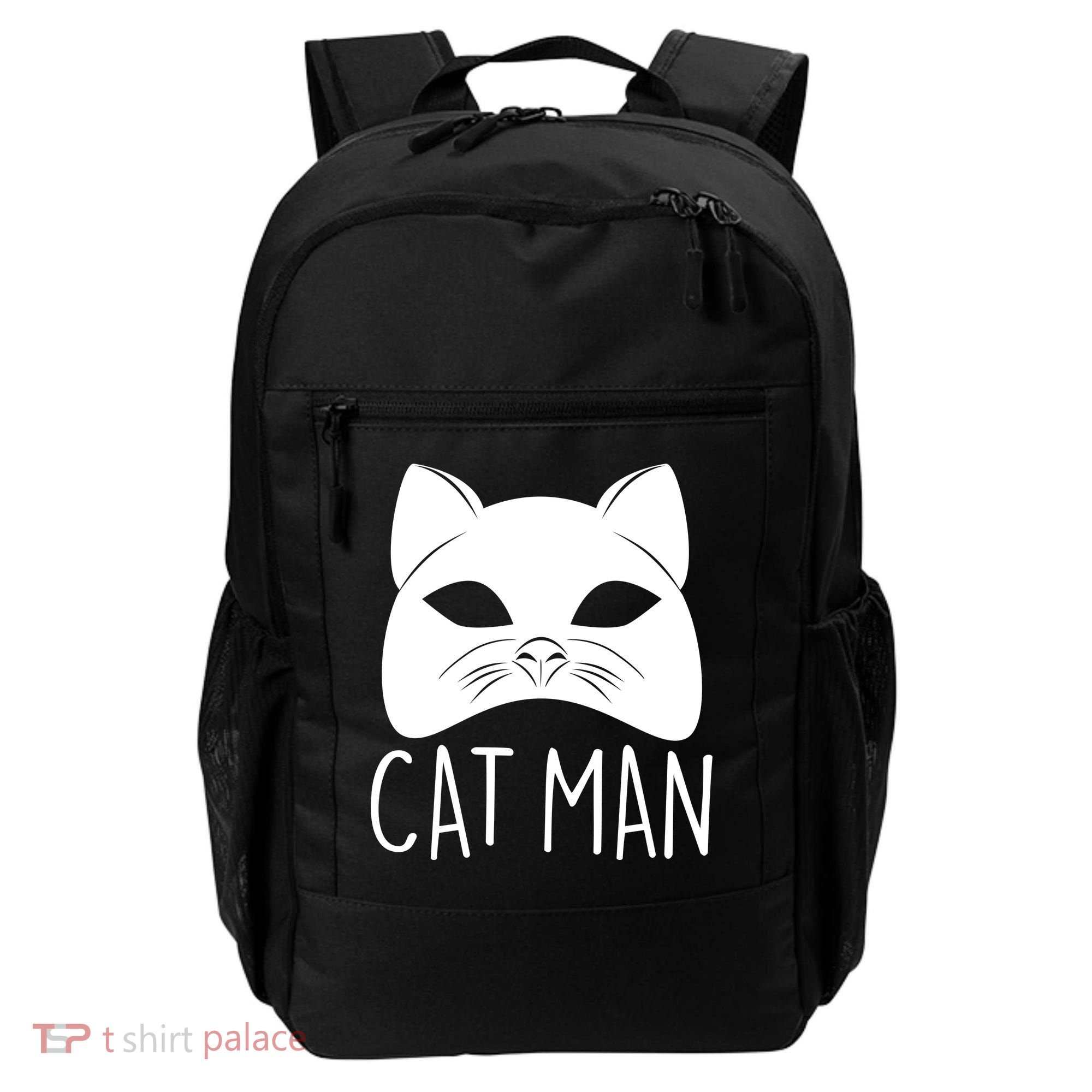 Cat Man Superhero Mask Cat Lover Fan Backpack