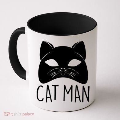 Cat Man Superhero Mask Cat Lover Fan Coffee Mug
