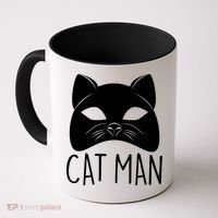 Cat Man Superhero Mask Cat Lover Fan Coffee Mug thumb 0
