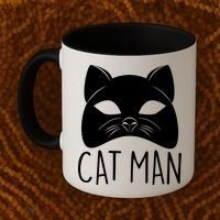 Cat Man Superhero Mask Cat Lover Fan Coffee Mug thumb 2