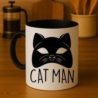 Cat Man Superhero Mask Cat Lover Fan Coffee Mug thumb 4