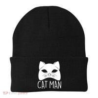 Cat Man Superhero Mask Cat Lover Fan Beanie thumb 0