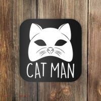 Cat Man Superhero Mask Cat Lover Fan Coaster thumb 0