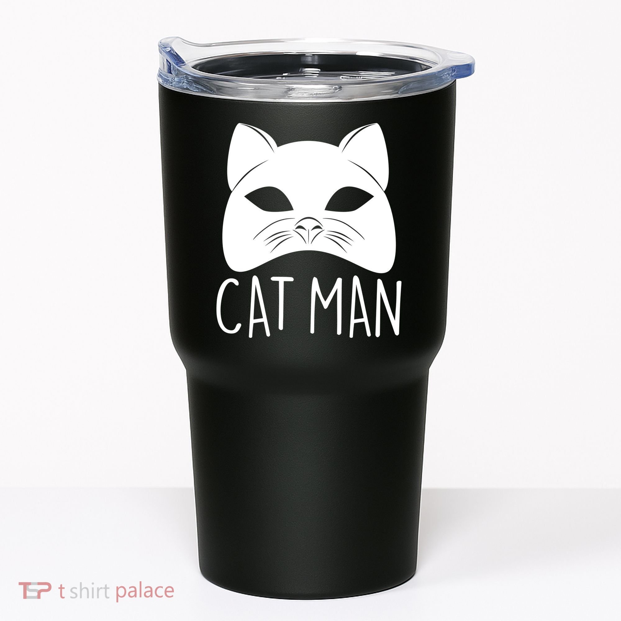 Cat Man Superhero Mask Cat Lover Fan Tumbler