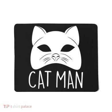 Cat Man Superhero Mask Cat Lover Fan Mousepad