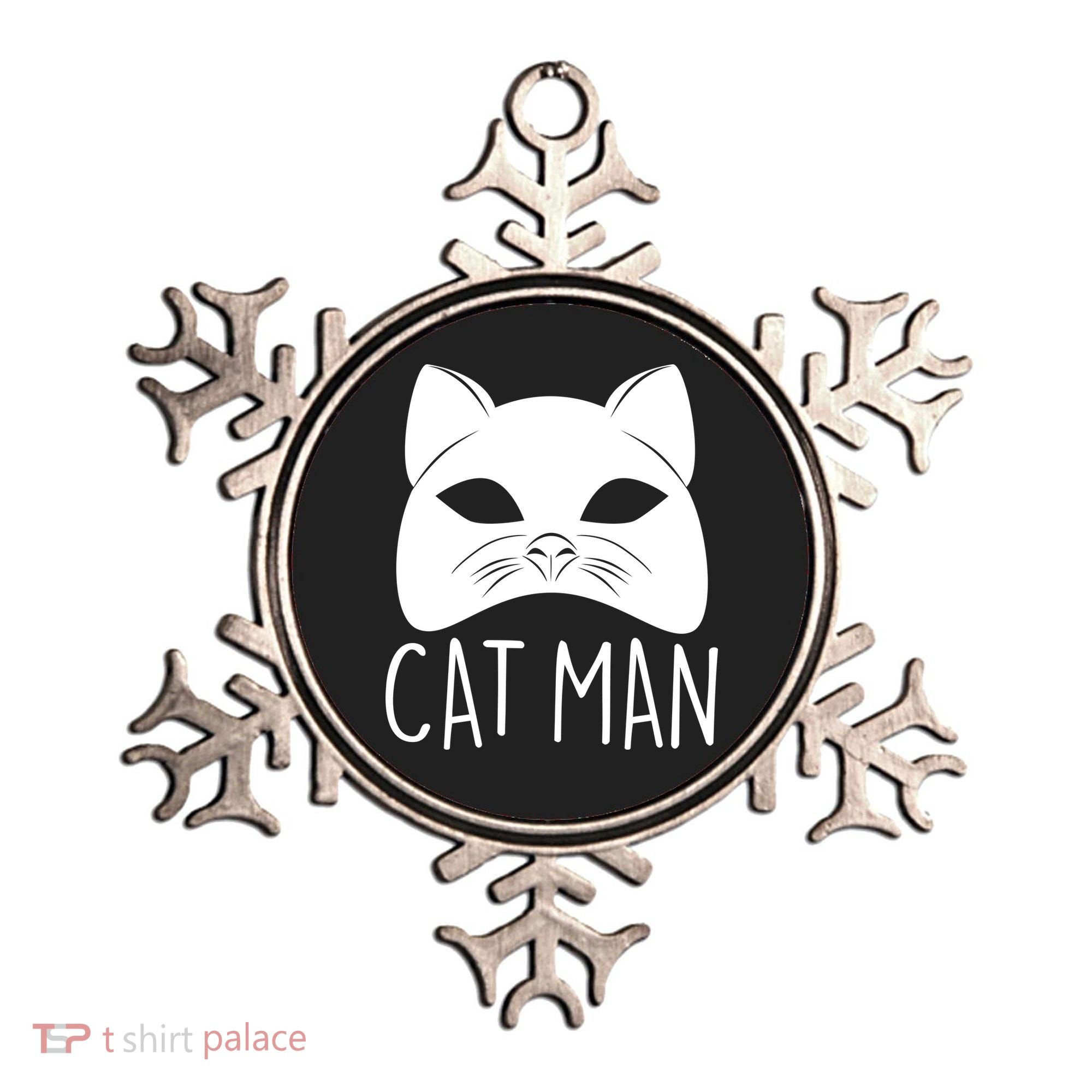 Cat Man Superhero Mask Cat Lover Fan Ornament