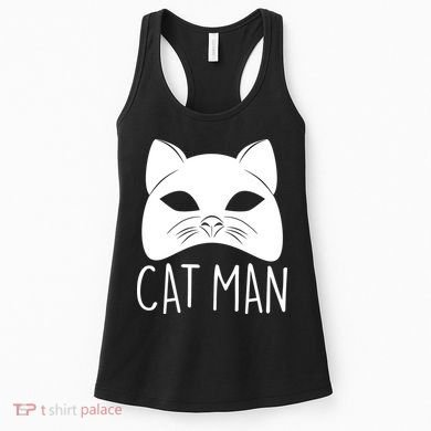Cat Man Superhero Mask Cat Lover Fan Women's Tank Top