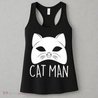 Cat Man Superhero Mask Cat Lover Fan Women's Tank Top thumb 3