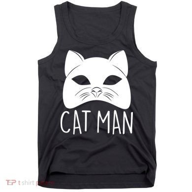 Cat Man Superhero Mask Cat Lover Fan Tank Top