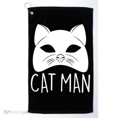 Cat Man Superhero Mask Cat Lover Fan Golf Towel
