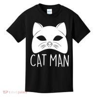 Cat Man Superhero Mask Cat Lover Fan Kids T-Shirt thumb 0