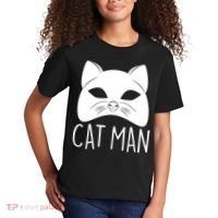Cat Man Superhero Mask Cat Lover Fan Kids T-Shirt thumb 2