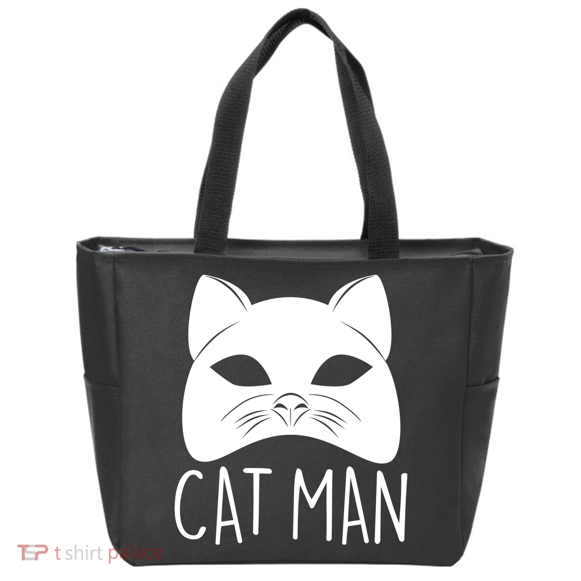 Cat Man Superhero Mask Cat Lover Fan Tote Bag