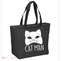 Cat Man Superhero Mask Cat Lover Fan Tote Bag thumb 2