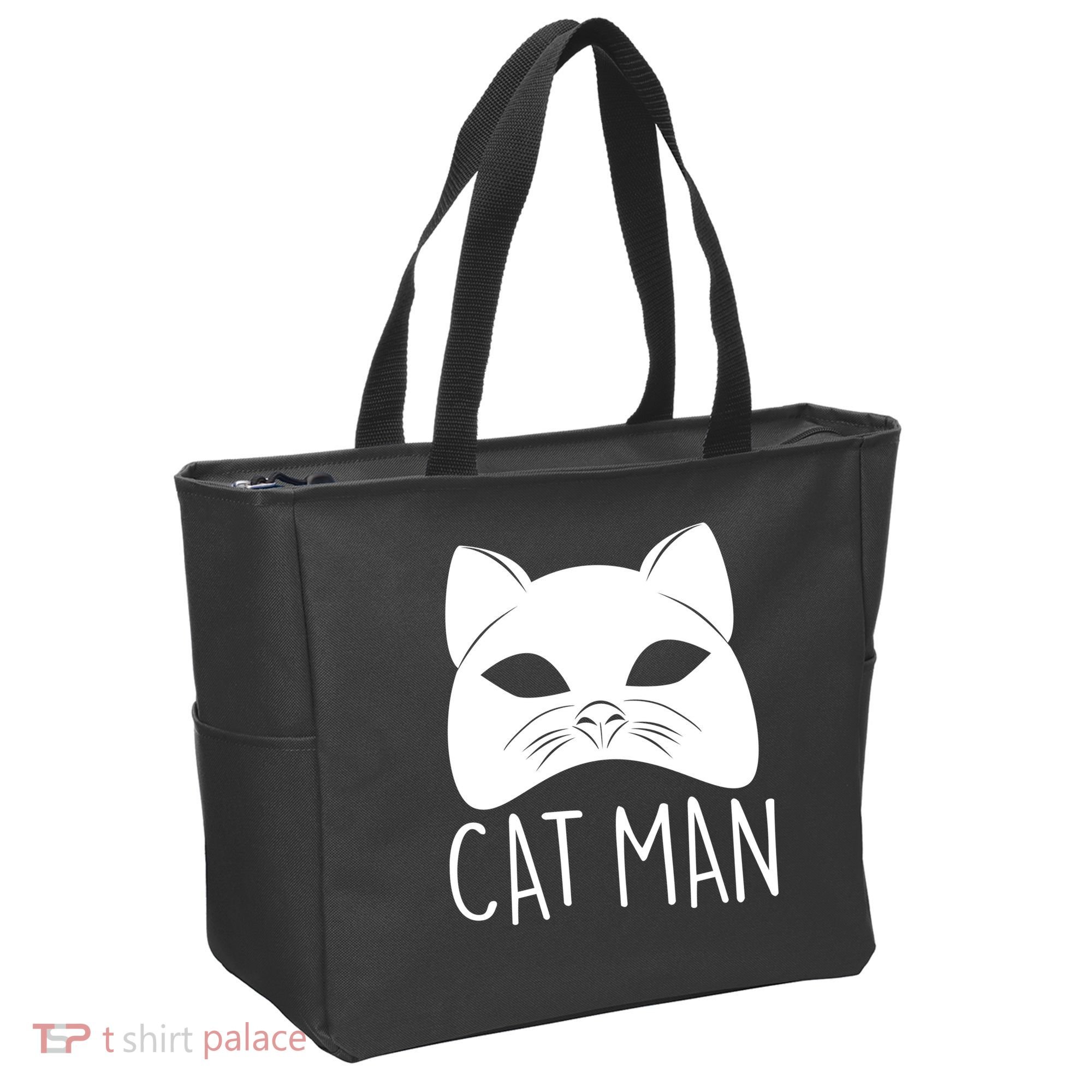 Cat Man Superhero Mask Cat Lover Fan Tote Bag
