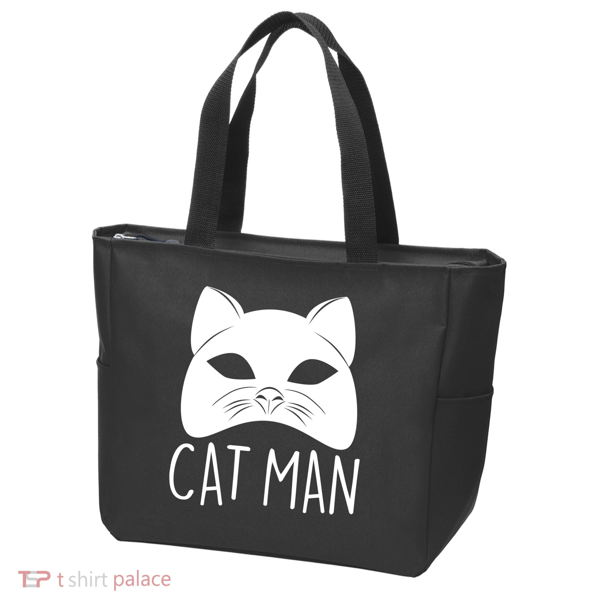 Cat Man Superhero Mask Cat Lover Fan Tote Bag