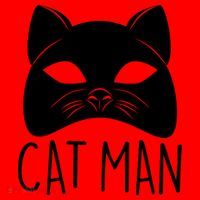 Cat Man Superhero Mask Cat Lover Fan Santa Hat thumb 1