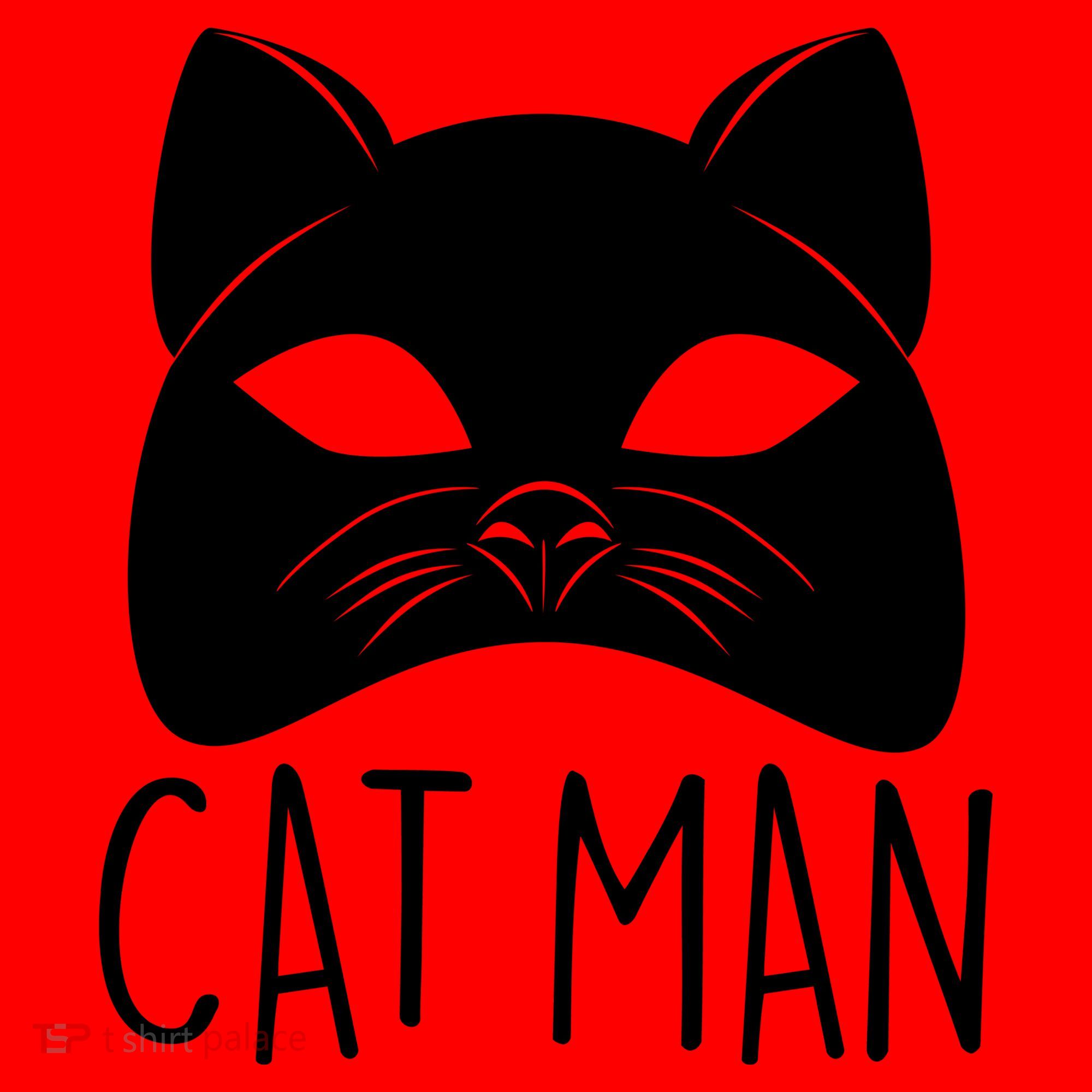 Cat Man Superhero Mask Cat Lover Fan Santa Hat