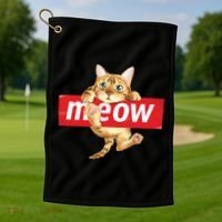 Cat Meow Supreme Golf Towel thumb 1