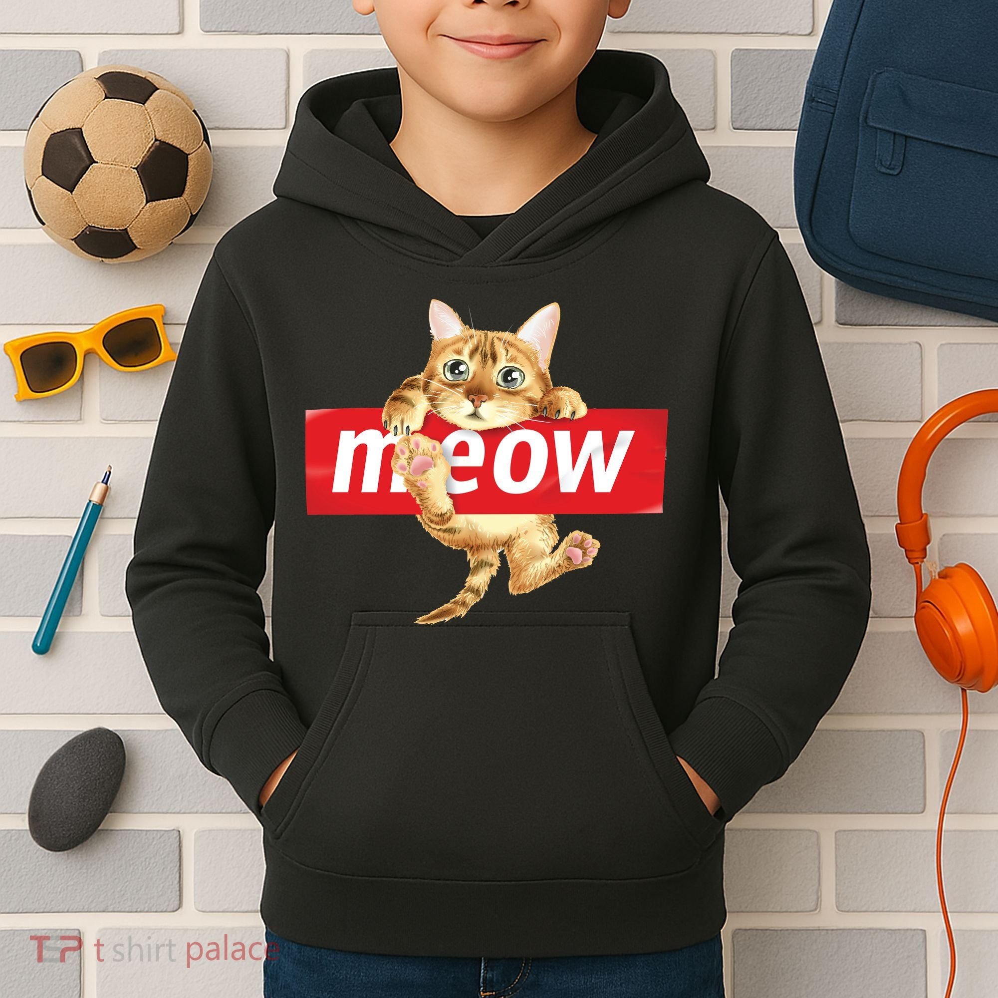 Cat Meow Supreme Kids Hoodie