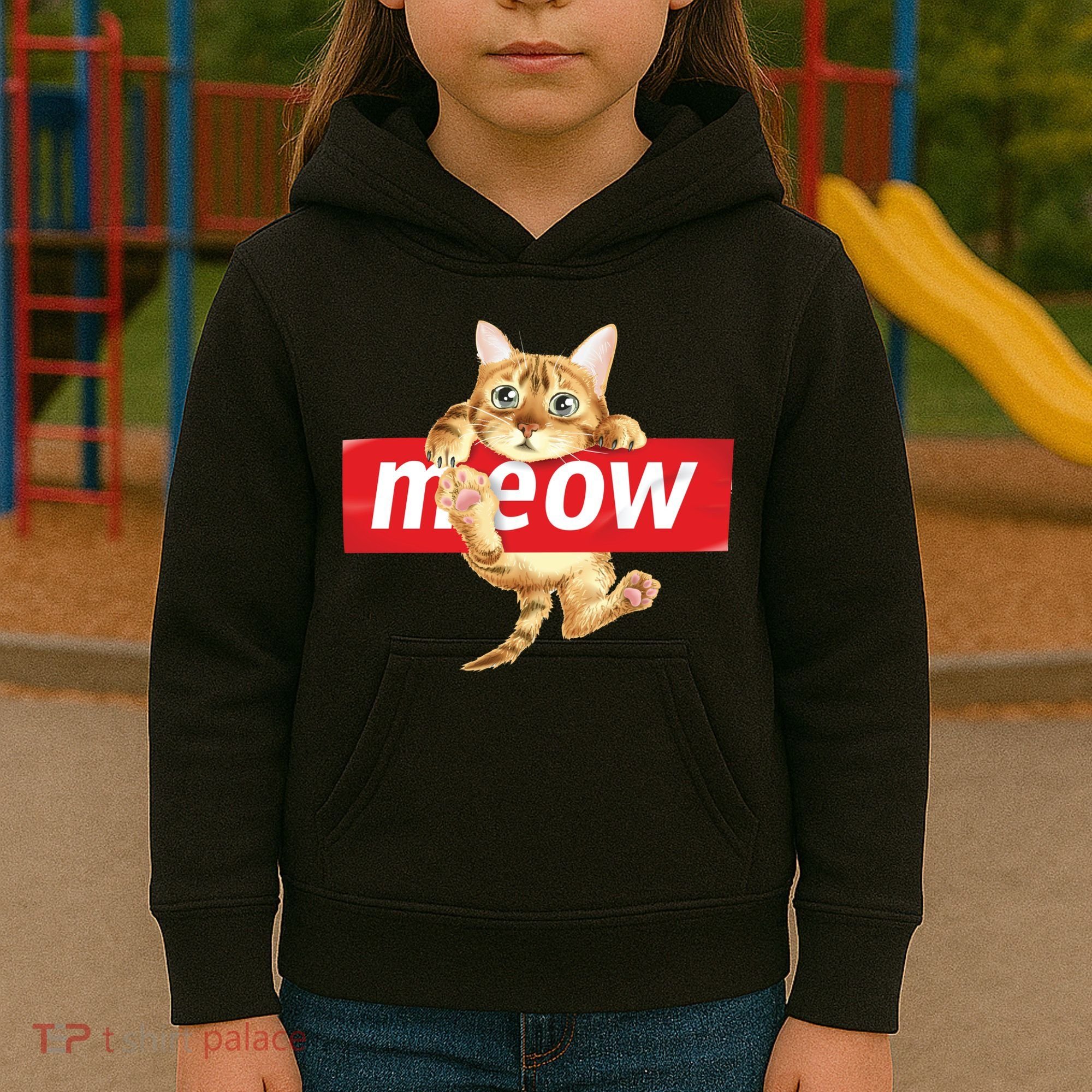 Cat Meow Supreme Kids Hoodie
