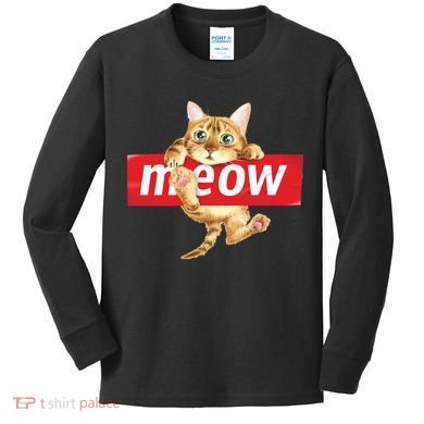 Cat Meow Supreme Kids Long Sleeve Shirt