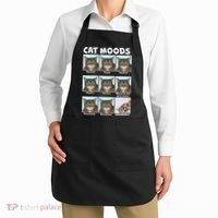 Cat Moods Funny Meme Apron thumb 2